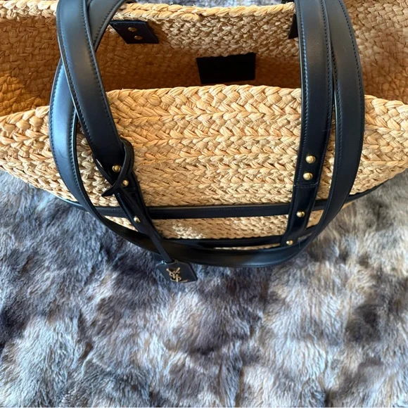 RARE Saint Laurent Raffia Caged Panier Bag - Picture 9 of 9